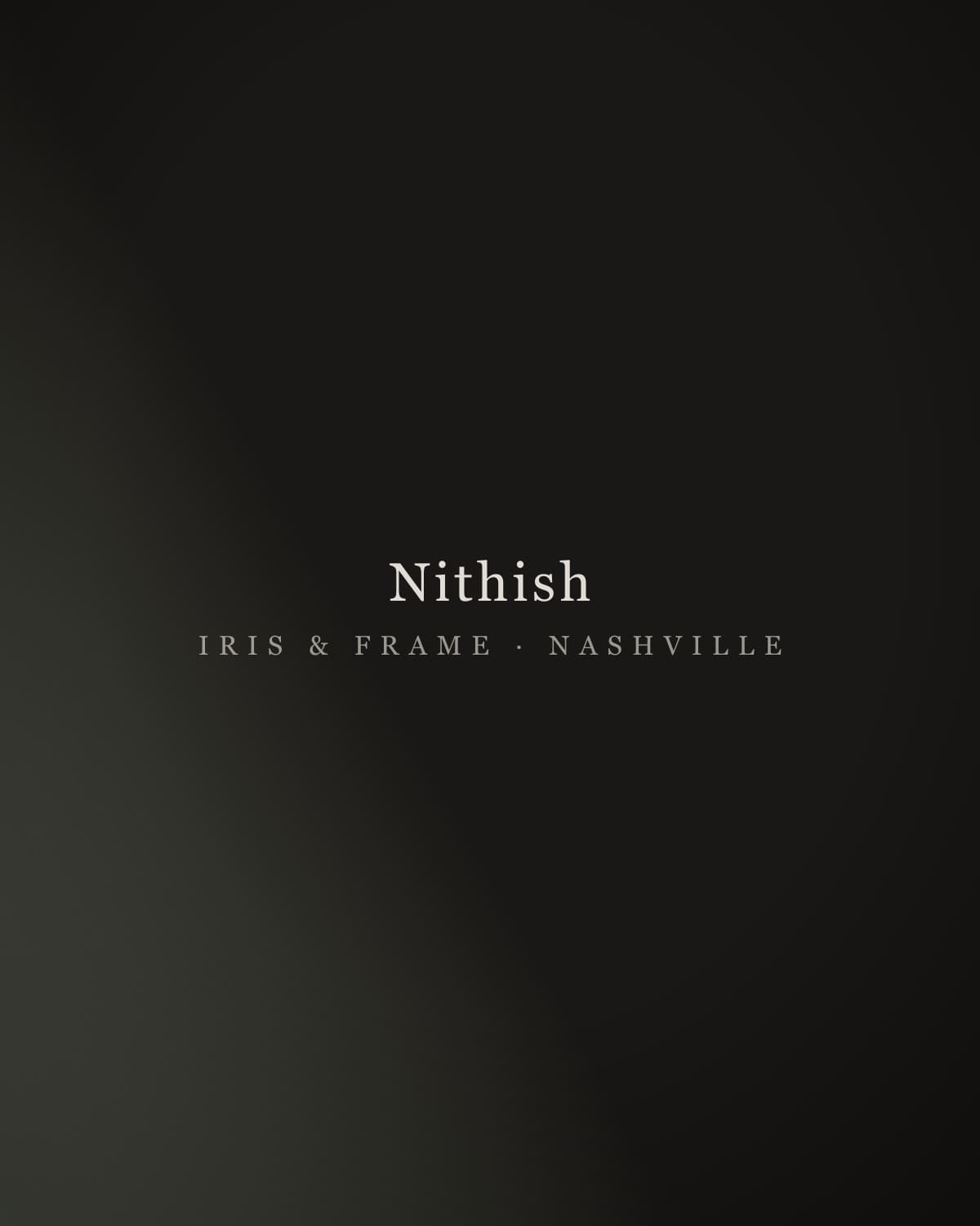 Portrait of Nithish, photographer behind Iris & Frame